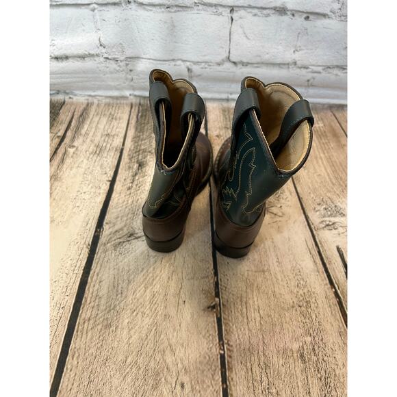 SMOKEY MOUNTAIN Boy’s Western Roper Boots / Size: 10.5 Toddler - Picture 3 of 11